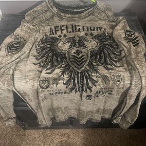 Affliction Brand new reversible, long sleeve, extra large.